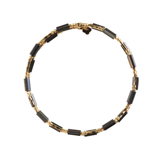 スパイラルブレスブラック / K18YG　A