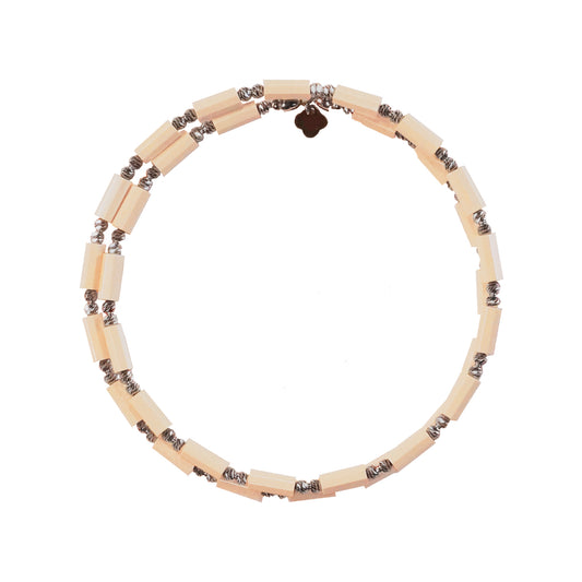 スパイラルブレスホワイト / Pt850 B